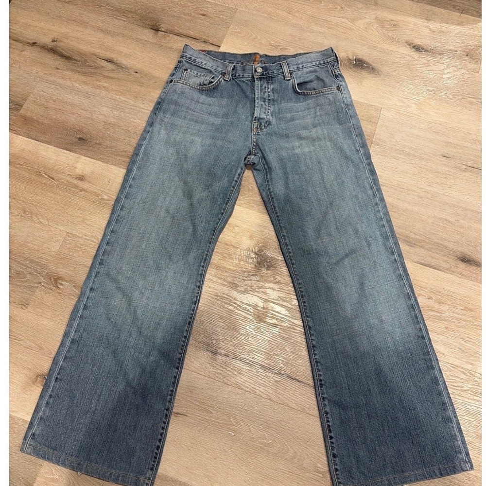 Vintage 7 For All Mankind jeans "by Jerome Dahan" Wide Leg Med Wash Button Fly